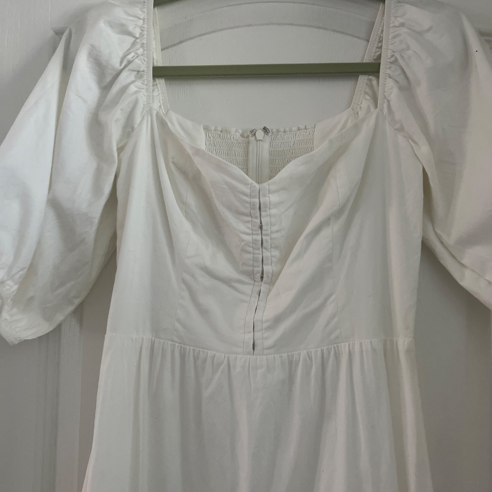 Reformation Rutherford Dress White - Size 6 - Picture 3 of 4